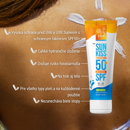 Dabīgs Sejas un Ķermeņa Saules Aizsargkrēms SPF 50+ ar Organisko Balto Egli