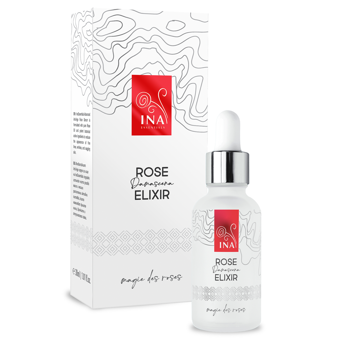 Intensīvs Pretnovecošanās Sejas Serums ar Organisko Rožu Eļļu – Rose Elixir